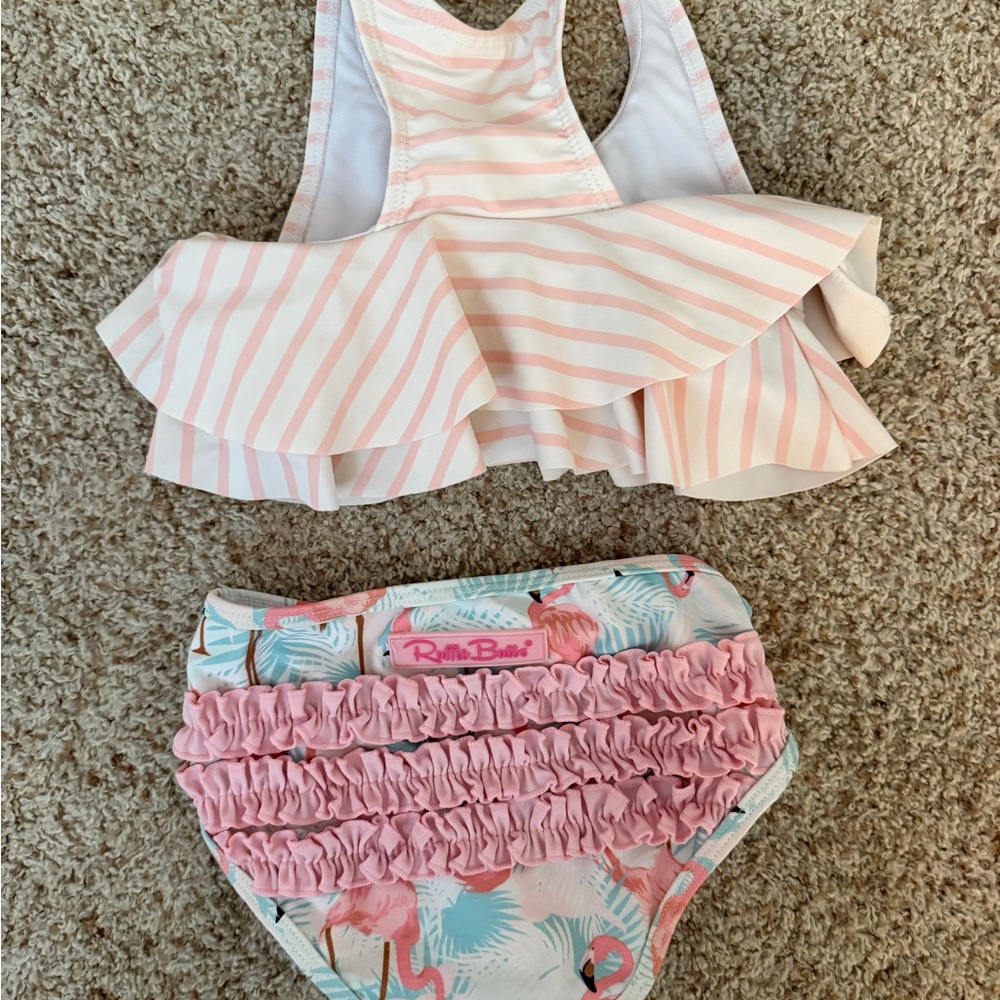 Ruffle Butts Pink Layered Ruffle Trim - Picture 2 of 3